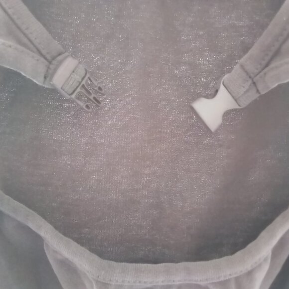 Lelis ๐บ  Womens Charcoal Gray Open Chest Buckle Closure Cropped Tank Top ๐ท - Picture 3 of 11